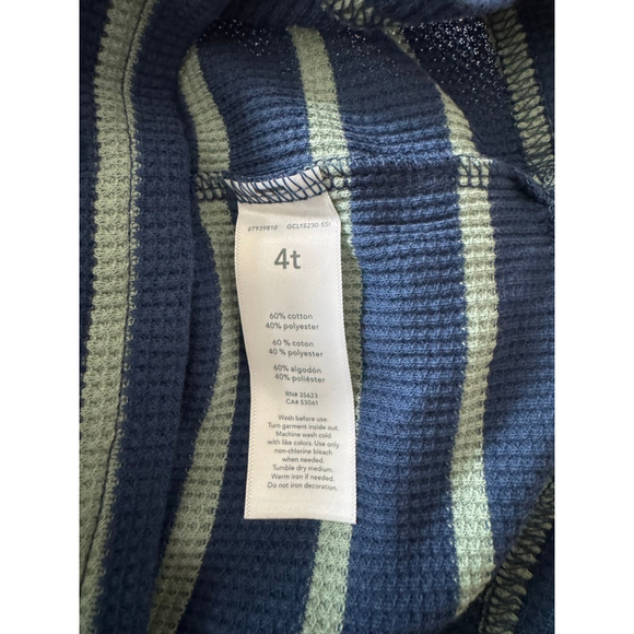 Carters Just For You Pajama Top Set Size 4T Blue Green NWT Puppy Stripes - Picture 6 of 6